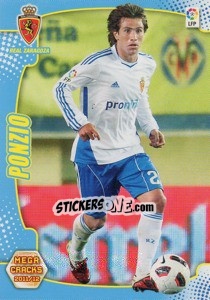 Sticker Ponzio - Liga BBVA 2011-2012. Megacracks - Panini