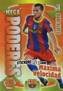 Sticker Dani Alves - Liga BBVA 2011-2012. Megacracks n. 376 - Panini