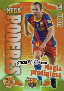 Sticker Iniesta - Liga BBVA 2011-2012. Megacracks - Panini