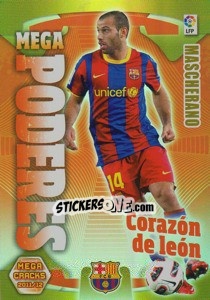 Sticker Mascherano - Liga BBVA 2011-2012. Megacracks n. 390 - Panini