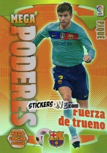 Sticker Pique - Liga BBVA 2011-2012. Megacracks n. 395 - Panini