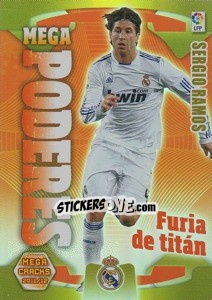 Sticker Sergio Ramos - Liga BBVA 2011-2012. Megacracks n. 398 - Panini
