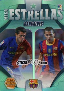 Figurina Dani Alves - Liga BBVA 2011-2012. Megacracks - Panini