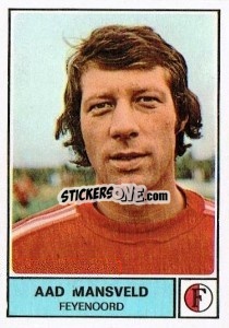 Sticker Aad Mansveld - Voetbal 1977-1978
 - Panini