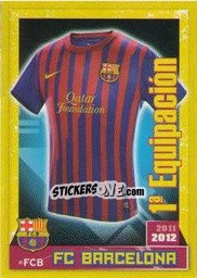 Sticker 1-a Equipacion - FC Barcelona 2011-2012 n. 5 - Panini