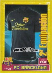 Cromo 2-a Equipacion - FC Barcelona 2011-2012 - Panini