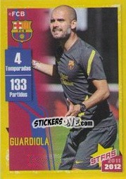 Cromo Guardiola (Trayectoria) - FC Barcelona 2011-2012 - Panini