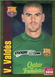 Sticker V. Valdes (Portrait) - FC Barcelona 2011-2012 - Panini
