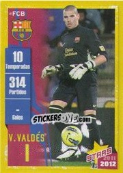 Cromo V. Valdes (Trayectoria) - FC Barcelona 2011-2012 - Panini