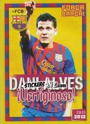 Sticker Dani Alves (Flash) - FC Barcelona 2011-2012 - Panini