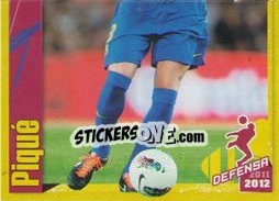 Cromo Pique in action (2 of 2) - FC Barcelona 2011-2012 - Panini