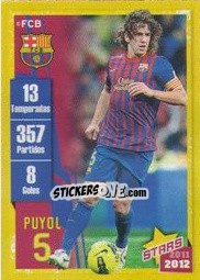 Sticker Puyol (Trayectoria) - FC Barcelona 2011-2012 n. 47 - Panini