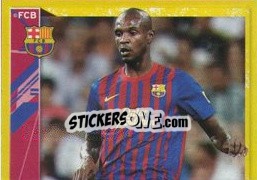 Figurina Abidal in action (1 of 2) - FC Barcelona 2011-2012 - Panini