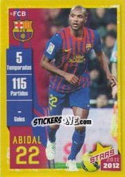 Figurina Abidal (Trayectoria) - FC Barcelona 2011-2012 - Panini
