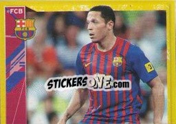 Sticker Adriano Correia in action (1 of 2) - FC Barcelona 2011-2012 - Panini