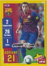 Cromo Adriano Correia (Trayectoria) - FC Barcelona 2011-2012 - Panini