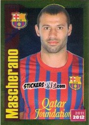 Sticker Mascherano (Portrait) - FC Barcelona 2011-2012 - Panini