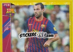 Cromo Mascherano in action (1 of 2) - FC Barcelona 2011-2012 - Panini