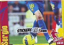 Sticker Sergio Busquets in action (2 of 2) - FC Barcelona 2011-2012 n. 76 - Panini