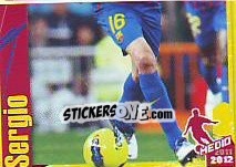 Figurina Sergio Busquets in action (2 of 2) - FC Barcelona 2011-2012 - Panini