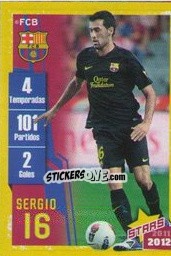 Sticker Sergio Busquets (Trayectoria) - FC Barcelona 2011-2012 - Panini