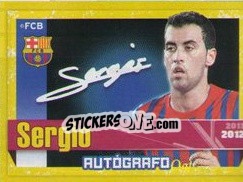 Sticker Sergio Busquets (Autografo) - FC Barcelona 2011-2012 n. 79 - Panini