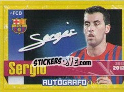 Sticker Sergio Busquets (Autografo) - FC Barcelona 2011-2012 - Panini