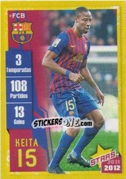 Figurina Keita (Trayectoria) - FC Barcelona 2011-2012 - Panini
