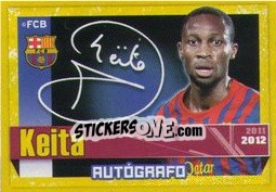 Figurina Keita (Autografo) - FC Barcelona 2011-2012 n. 85 - Panini