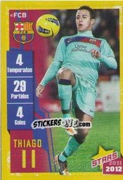 Cromo Thiago (Trayectoria) - FC Barcelona 2011-2012 - Panini
