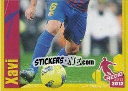 Cromo Xavi in action (2 of 2) - FC Barcelona 2011-2012 - Panini