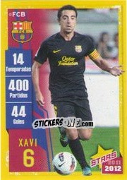 Cromo Xavi (Trayectoria) - FC Barcelona 2011-2012 - Panini