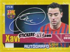 Figurina Xavi (Autografo) - FC Barcelona 2011-2012 - Panini