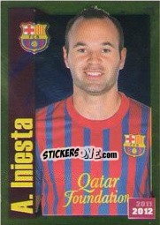 Sticker A. Iniesta (Portrait) - FC Barcelona 2011-2012 n. 123 - Panini