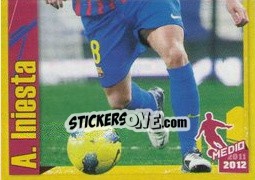 Sticker A. Iniesta in action (2 of 2) - FC Barcelona 2011-2012 n. 125 - Panini