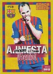 Sticker A. Iniesta (Flash) - FC Barcelona 2011-2012 n. 127 - Panini