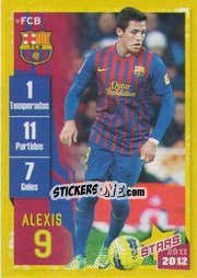 Cromo Alexis Sánchez (Trayectoria) - FC Barcelona 2011-2012 - Panini
