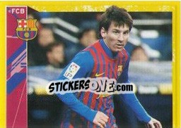Sticker Messi in action (1 of 2) - FC Barcelona 2011-2012 n. 136 - Panini