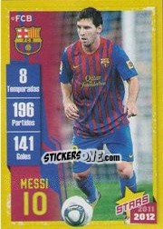 Sticker Messi (Trayectoria) - FC Barcelona 2011-2012 n. 138 - Panini