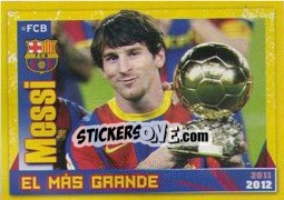 Cromo Balon De Oro 2010 - Messi - FC Barcelona 2011-2012 - Panini