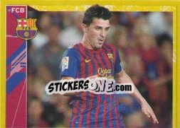 Sticker David Villa in action (1 of 2) - FC Barcelona 2011-2012 n. 148 - Panini