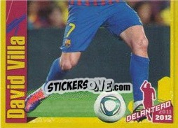 Sticker David Villa in action (2 of 2) - FC Barcelona 2011-2012 - Panini