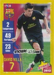 Sticker David Villa (Trayectoria) - FC Barcelona 2011-2012 n. 150 - Panini