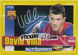 Cromo David Villa (Autografo) - FC Barcelona 2011-2012 - Panini