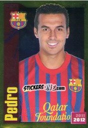 Cromo Pedro (Portrait) - FC Barcelona 2011-2012 - Panini