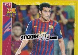 Sticker Pedro in action (1 of 2) - FC Barcelona 2011-2012 - Panini