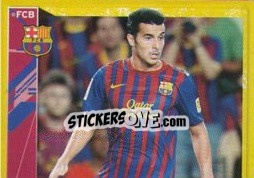Sticker Pedro in action (1 of 2) - FC Barcelona 2011-2012 n. 154 - Panini