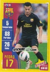 Figurina Pedro (Trayectoria) - FC Barcelona 2011-2012 - Panini