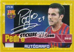 Sticker Pedro (Autografo) - FC Barcelona 2011-2012 - Panini