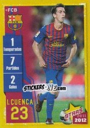 Sticker I. Cuenca (Trayectoria) - FC Barcelona 2011-2012 n. 168 - Panini